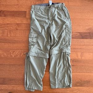 REI boys hiking pants with zip off legs and adjustable waist